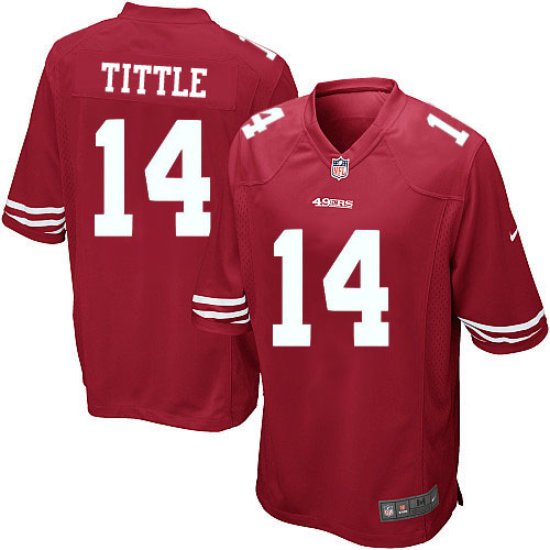 Youth Elite Y.A. Tittle Nike Jersey Red Home - #14 NFL San Francisco 49ers